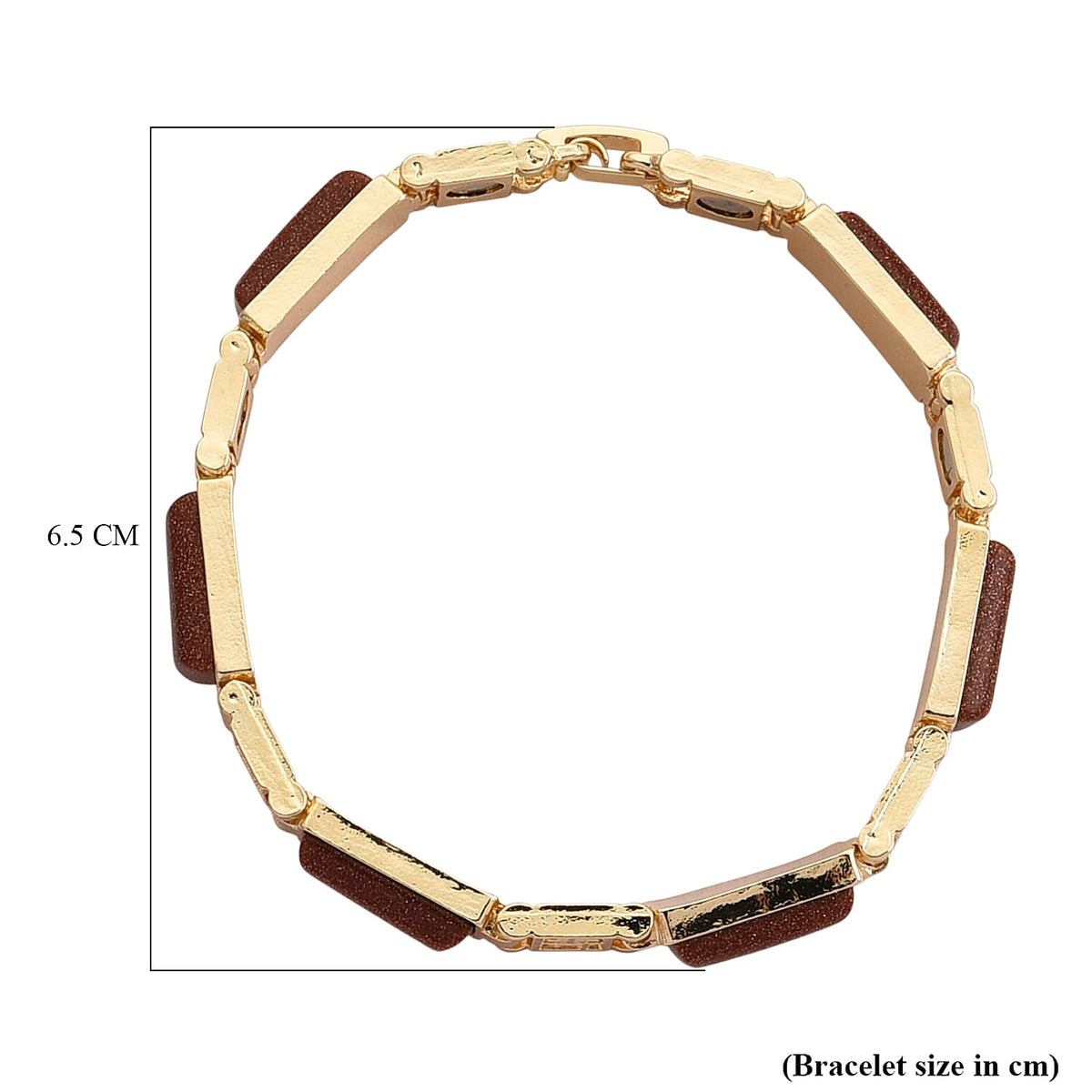 Designer Inspired- Gold Sandstone Magnetic Therapy Bracelet (Size - 7.25) 16.00 Ct V32533770 7