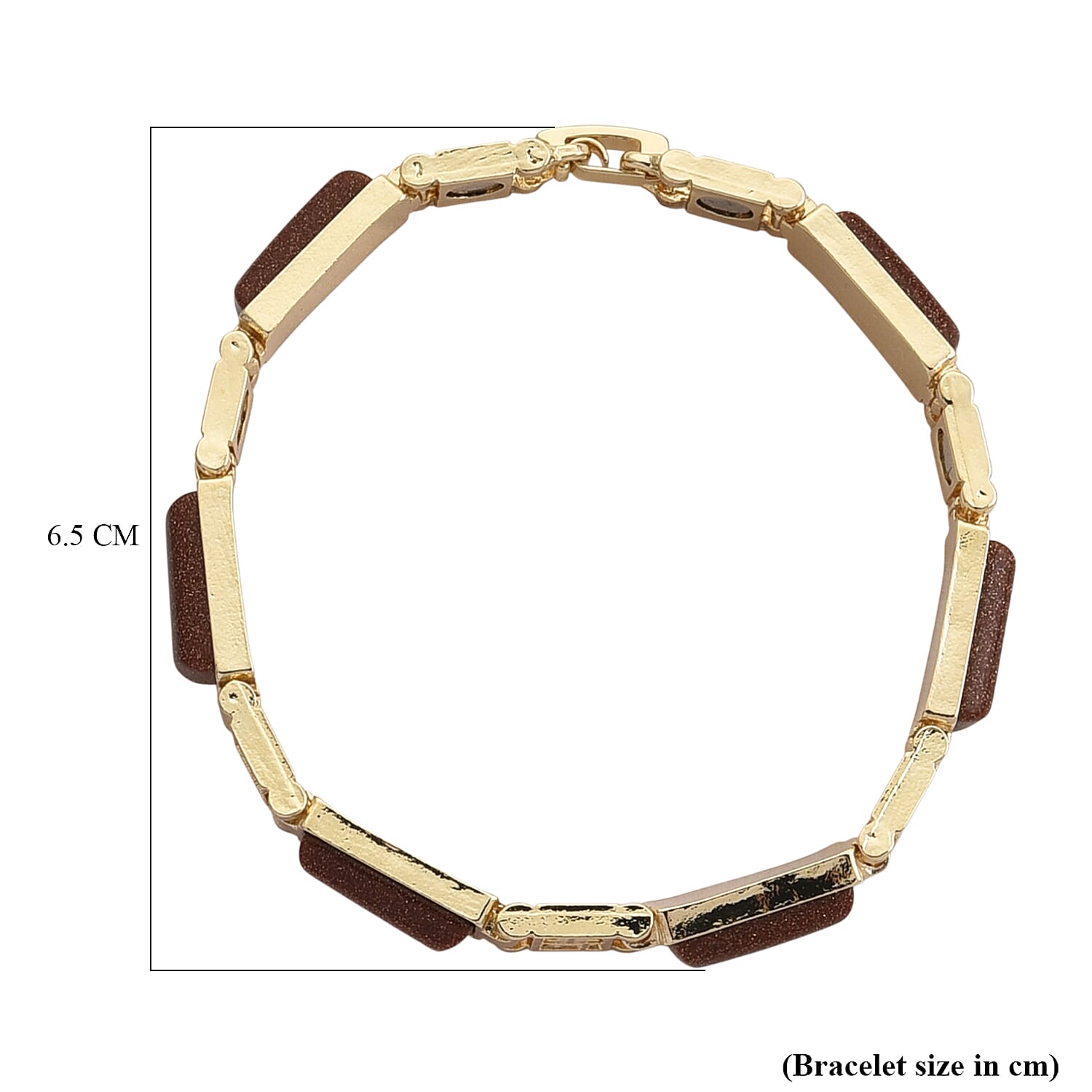 Designer Inspired- Gold Sandstone Magnetic Therapy Bracelet (Size - 7.25) 16.00 Ct V32533770 7