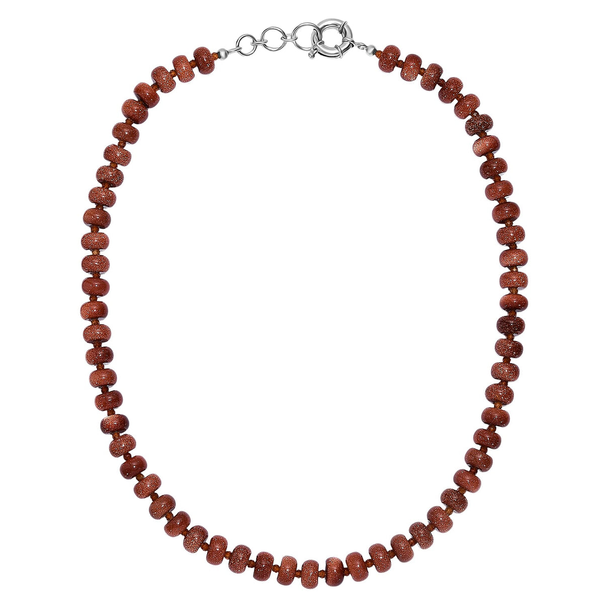 Gold Sandstone &amp; Hessonite Garnet Necklace (Size 20-1 Ext.) with Senorita Clasp 300.00 Ct. 8181886 4