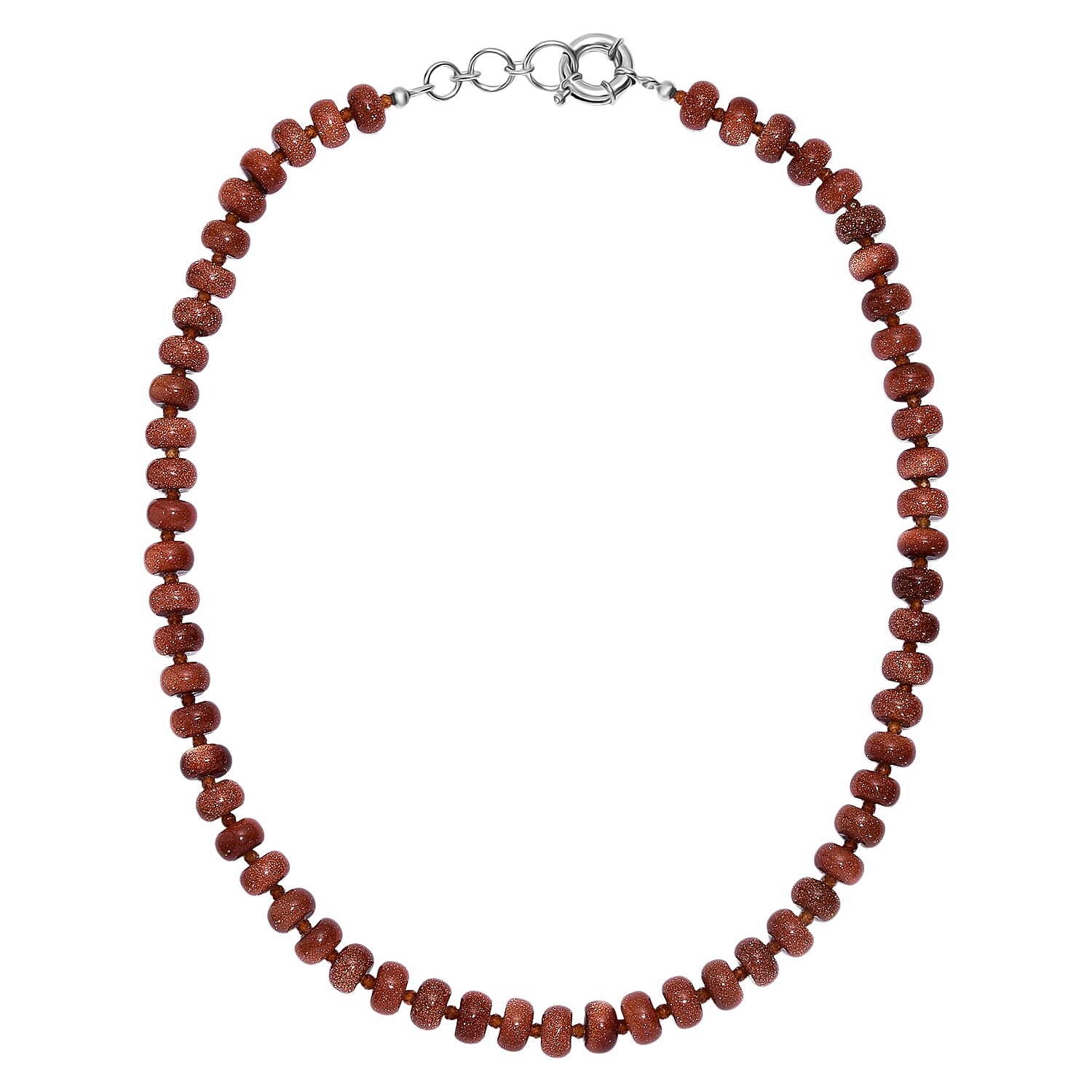 Gold Sandstone &amp; Hessonite Garnet Necklace (Size 20-1 Ext.) with Senorita Clasp 300.00 Ct. 8181886 4