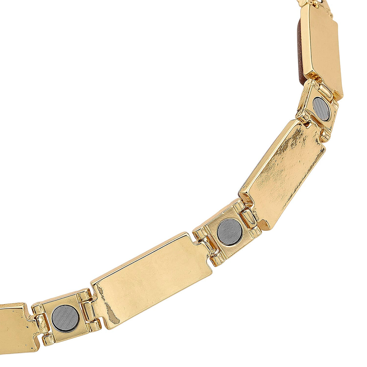 Gold Sandstone Magnetic Therapy Necklace (Size - 16) 50.00 Ct. V32512855 6