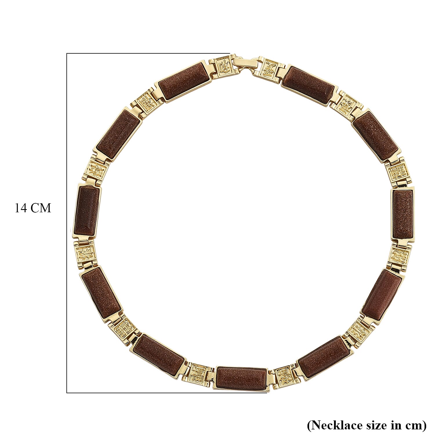 Gold Sandstone Magnetic Therapy Necklace (Size - 16) 50.00 Ct. V32512855 7