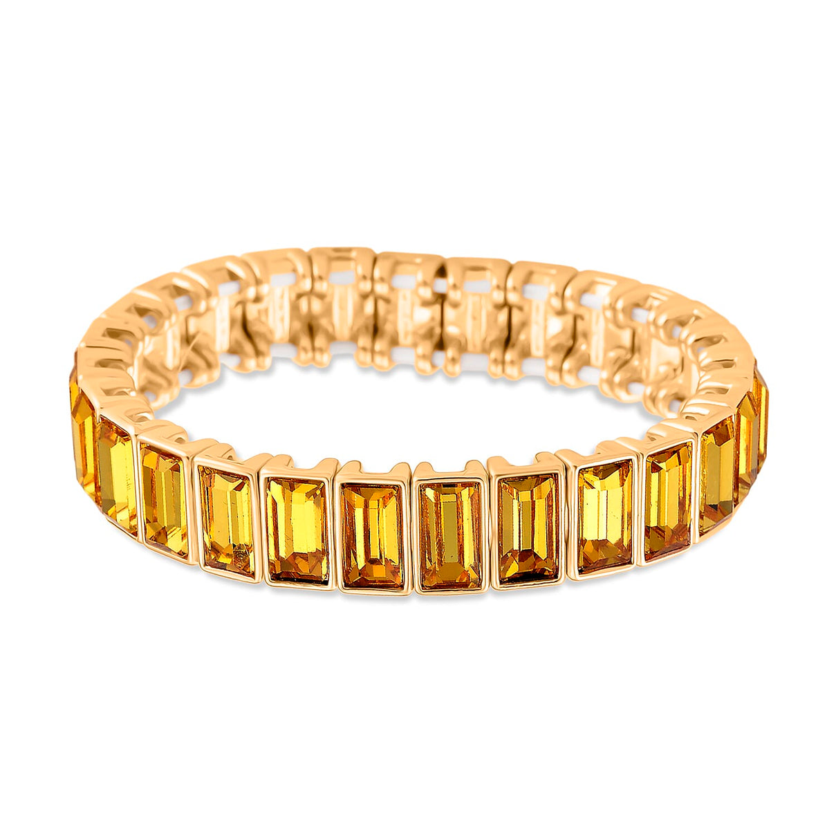 Golden Color Glass Adjustable Bracelet in Yellow Gold Tone 8262415 0