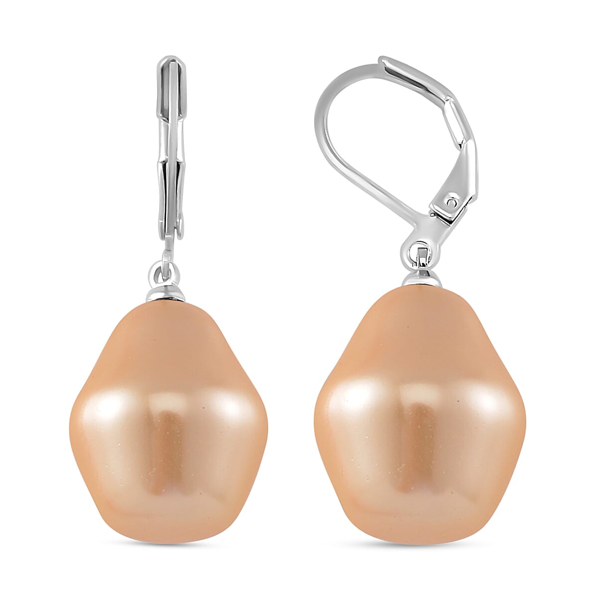 Golden Colour Shell Pearl Earrings V32490001 0