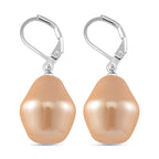 Golden Colour Shell Pearl Earrings