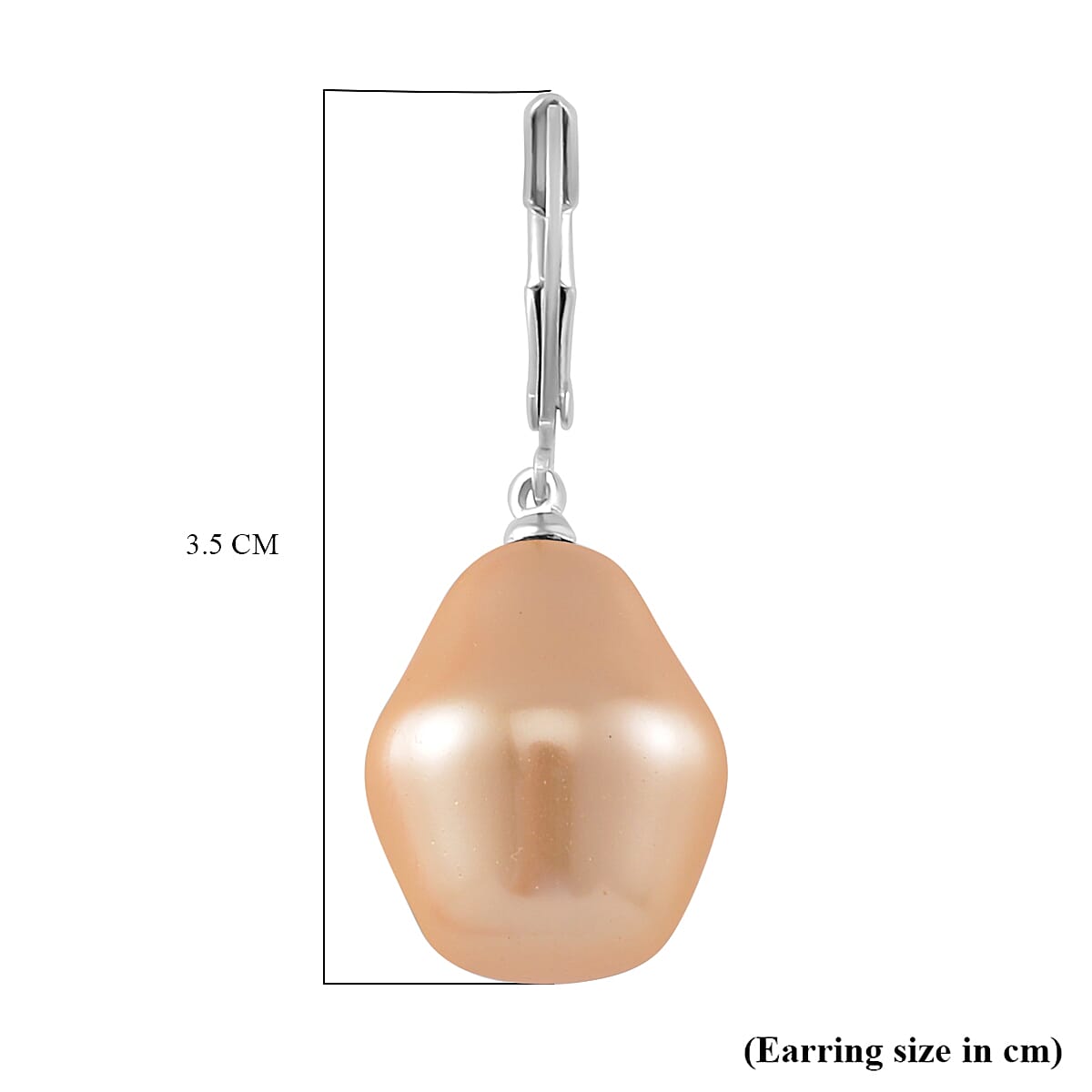 Golden Colour Shell Pearl Earrings V32490001 5