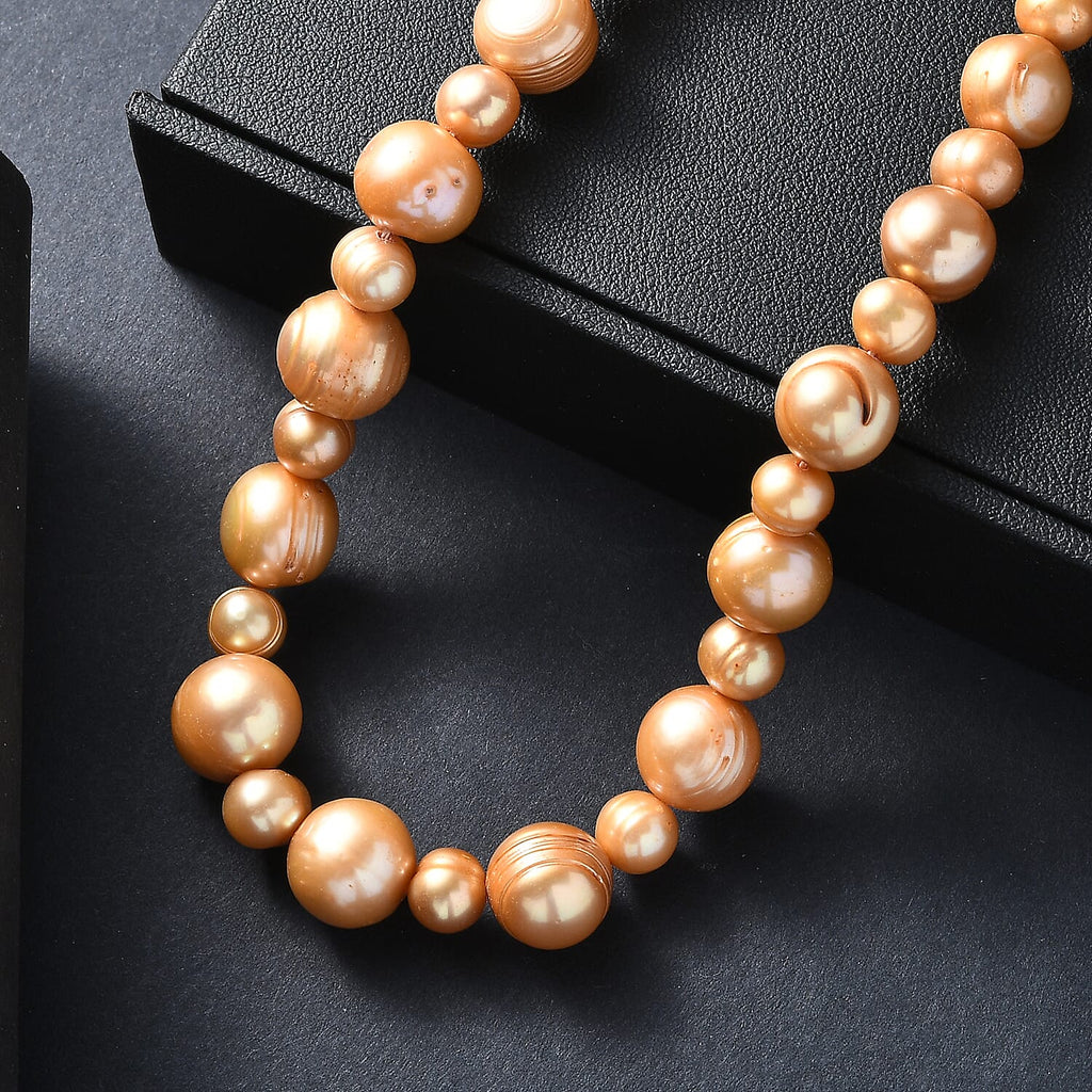 Golden Pearl Necklace (Size - 18) 225.00 Ct.
