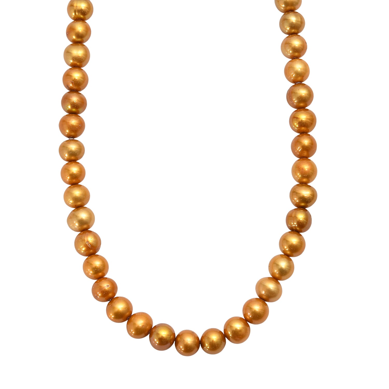 Golden Dyed Pearl Stone Necklace (Size 32) 210.00 Ct. 8267334 0
