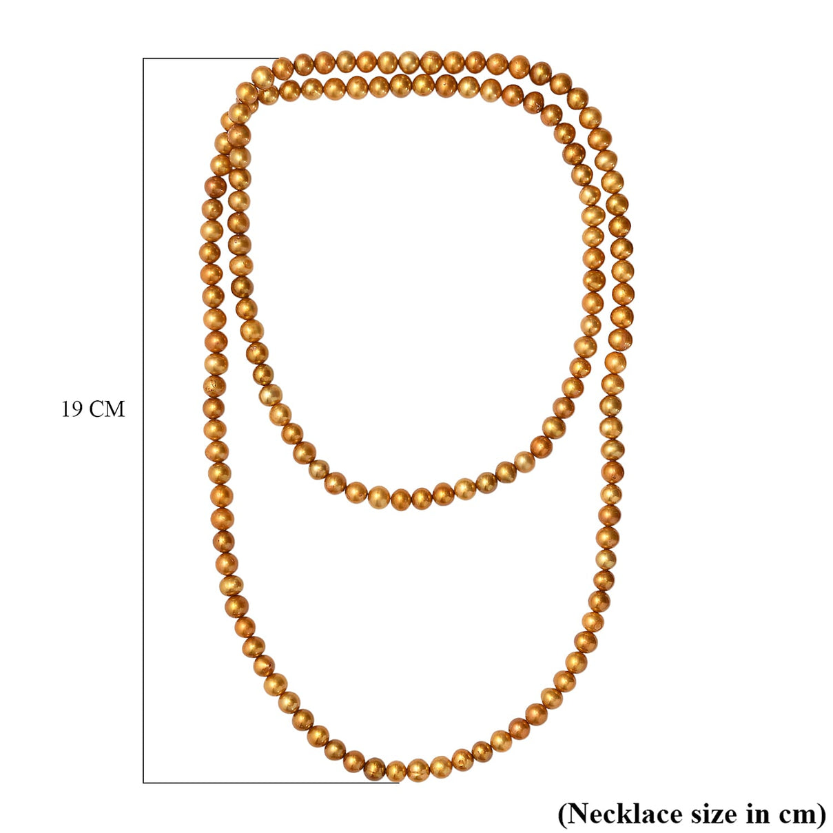 Golden Dyed Pearl Stone Necklace (Size 32) 210.00 Ct. 8267334 12