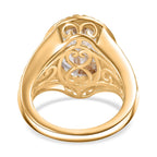Natural Golden Rutilated Quartz Vintage Ring  Ct 5.34