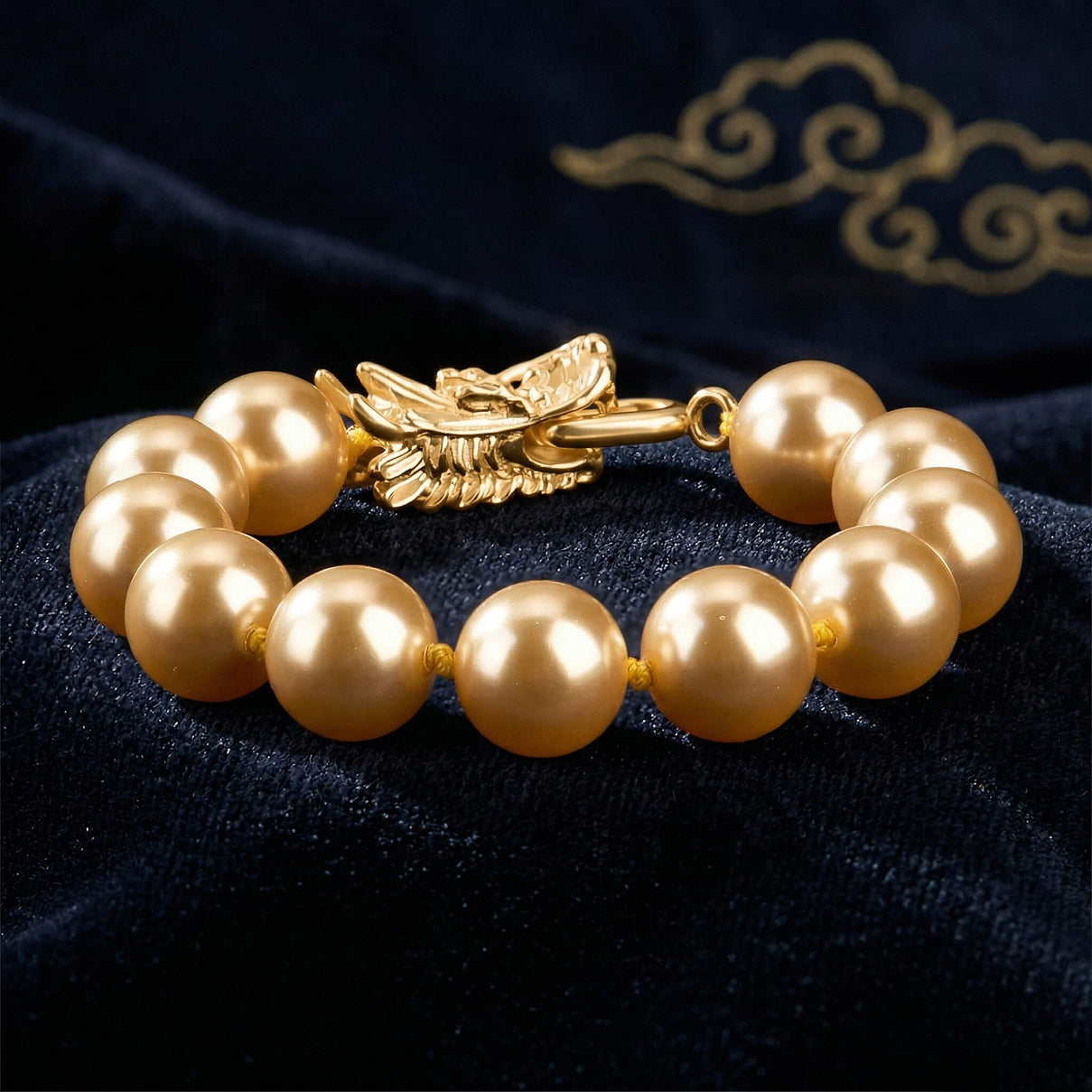Golden Shell Pearl Beads Bracelet (Size - 7.5) 100.00 Ct. 8360043 3