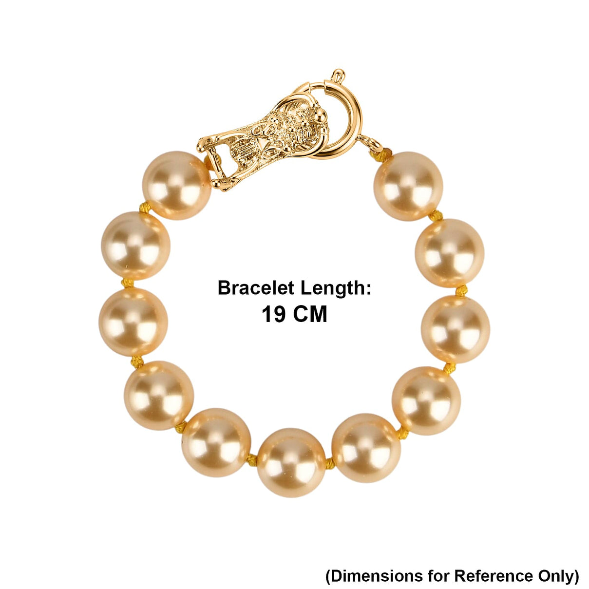 Golden Shell Pearl Beads Bracelet (Size - 7.5) 100.00 Ct. 8360043 5