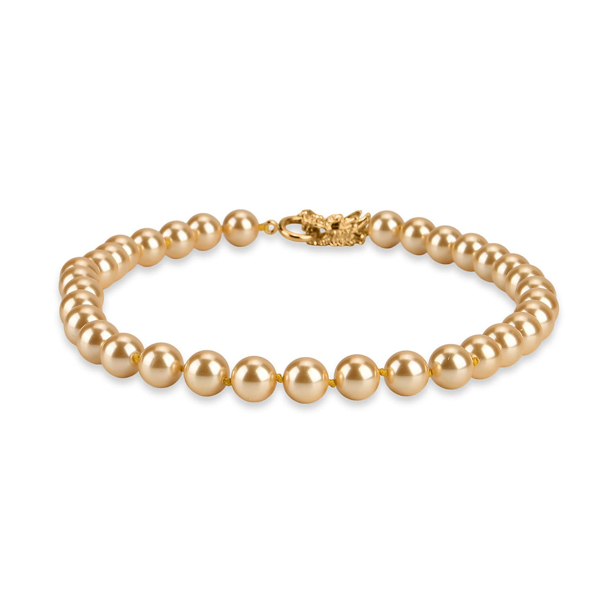 Golden Shell Pearl Beads Necklace (Size - 20) 350.00 Ct. V32514284 4