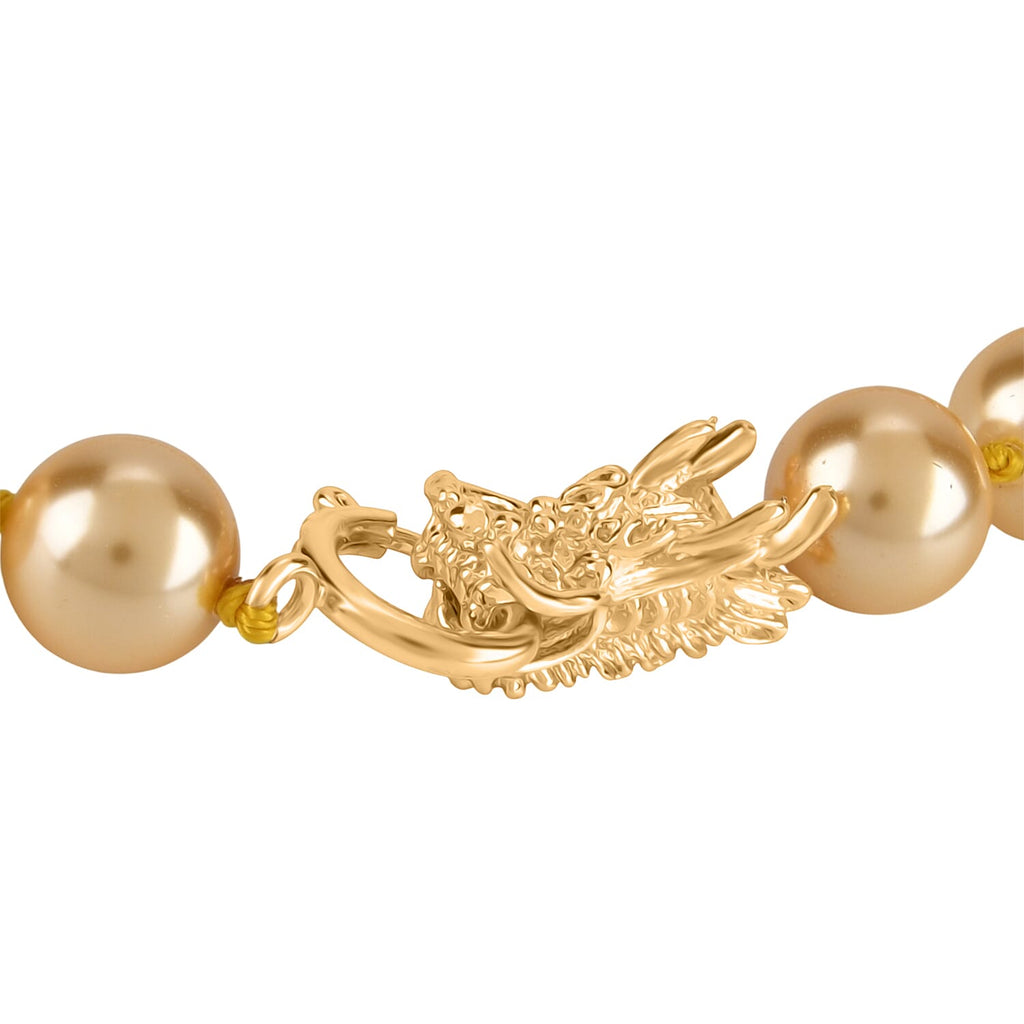 Golden Shell Pearl Beads Necklace (Size - 20) 350.00 Ct.