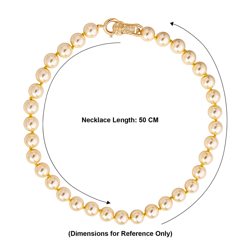 Golden Shell Pearl Beads Necklace (Size - 20) 350.00 Ct.