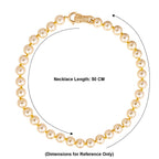 Golden Shell Pearl Beads Necklace (Size - 20) 350.00 Ct.