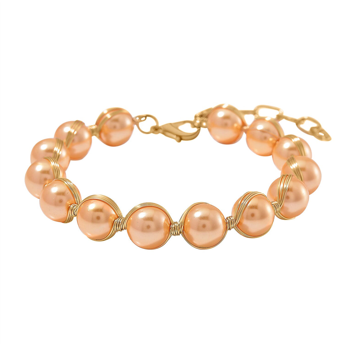 Golden Shell Pearl Bracelet (Size - 7-2 Ext) in Yellow Gold Tone 100.00 Ct. 7970082 0