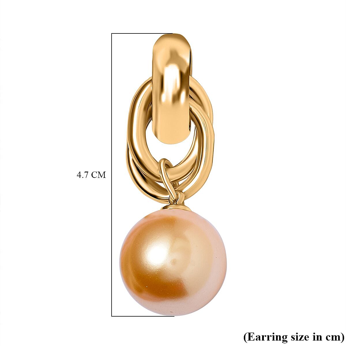 Golden Shell Pearl Drop Earrings 7833325 5