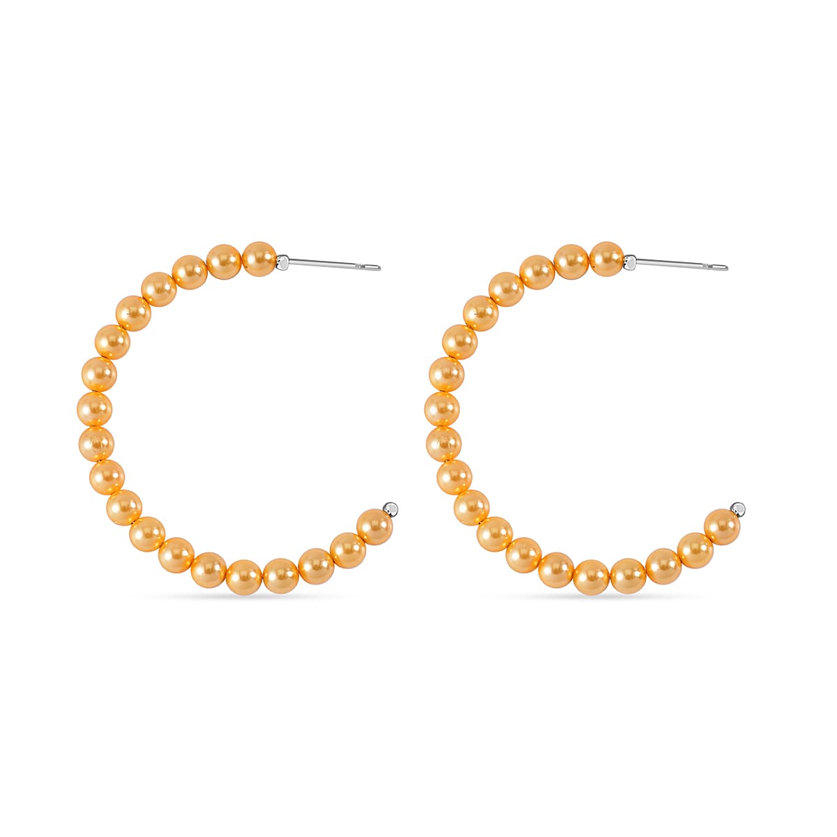 Golden Shell Pearl Earrings 7669059 4