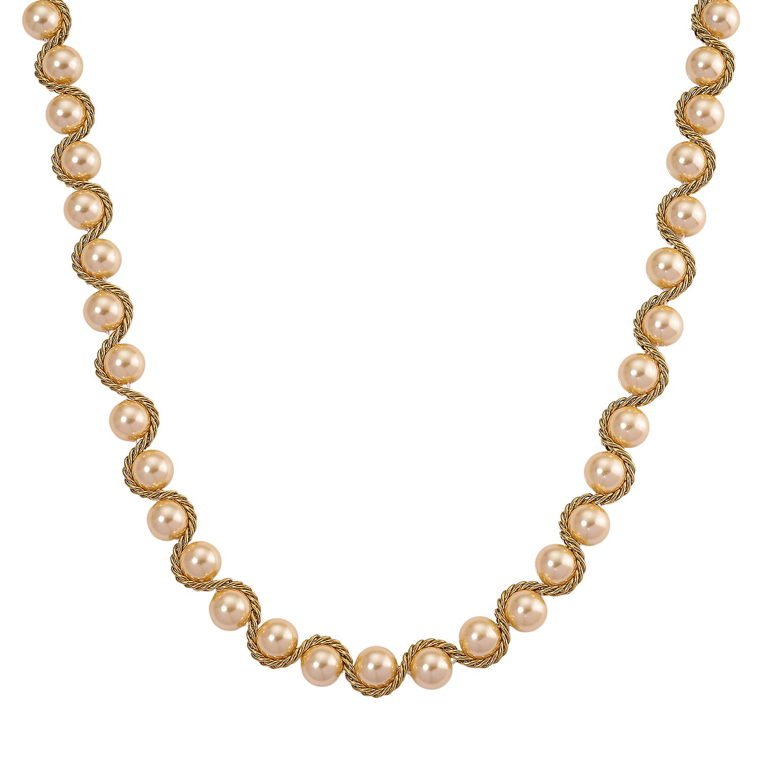 The Exotic Collection - Mother of Pearl Rope Necklace With Lobster Claw Clasp (Size - 19.5+2 EXT) - Golden V32514703 0