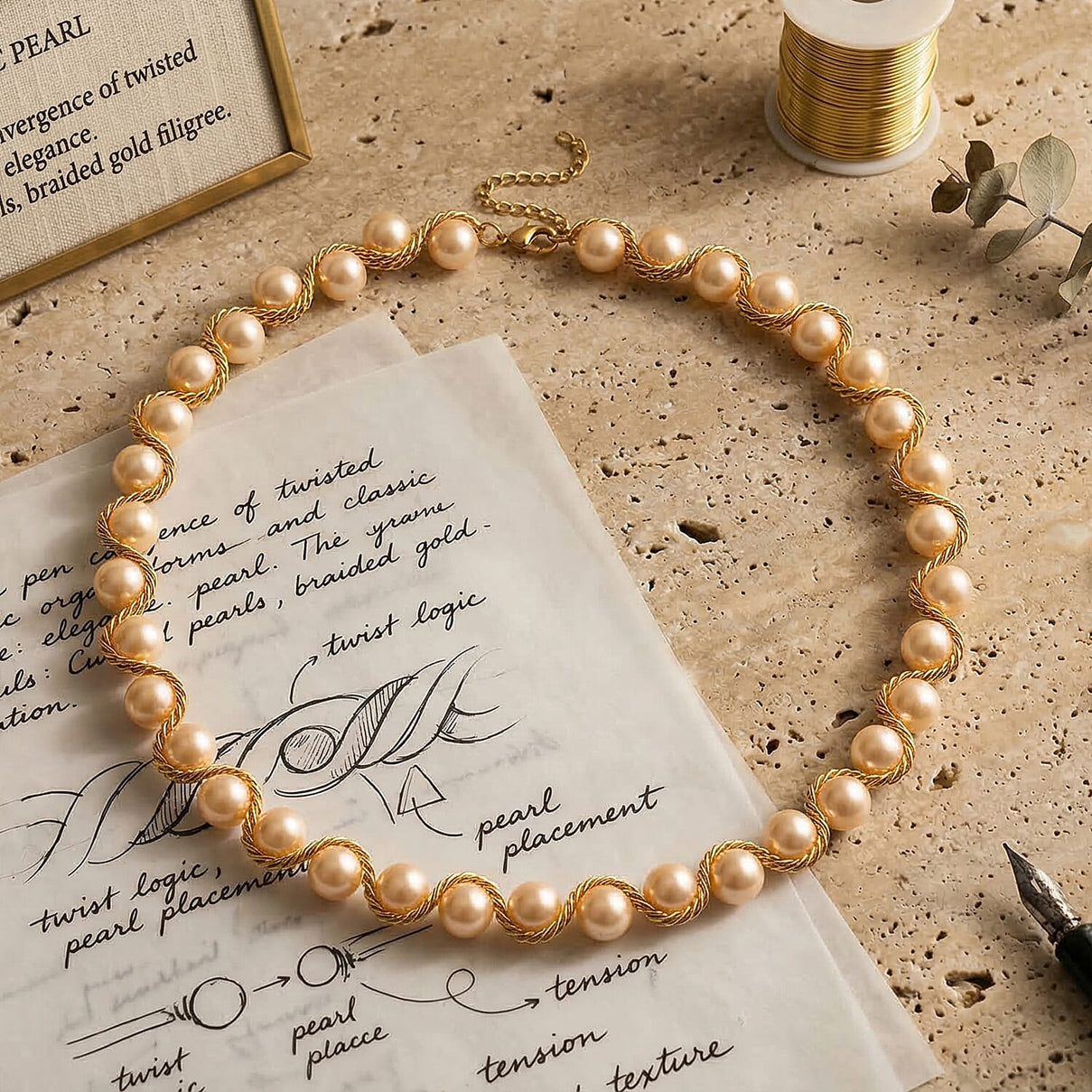 The Exotic Collection - Mother of Pearl Rope Necklace With Lobster Claw Clasp (Size - 19.5+2 EXT) - Golden V32514703 3