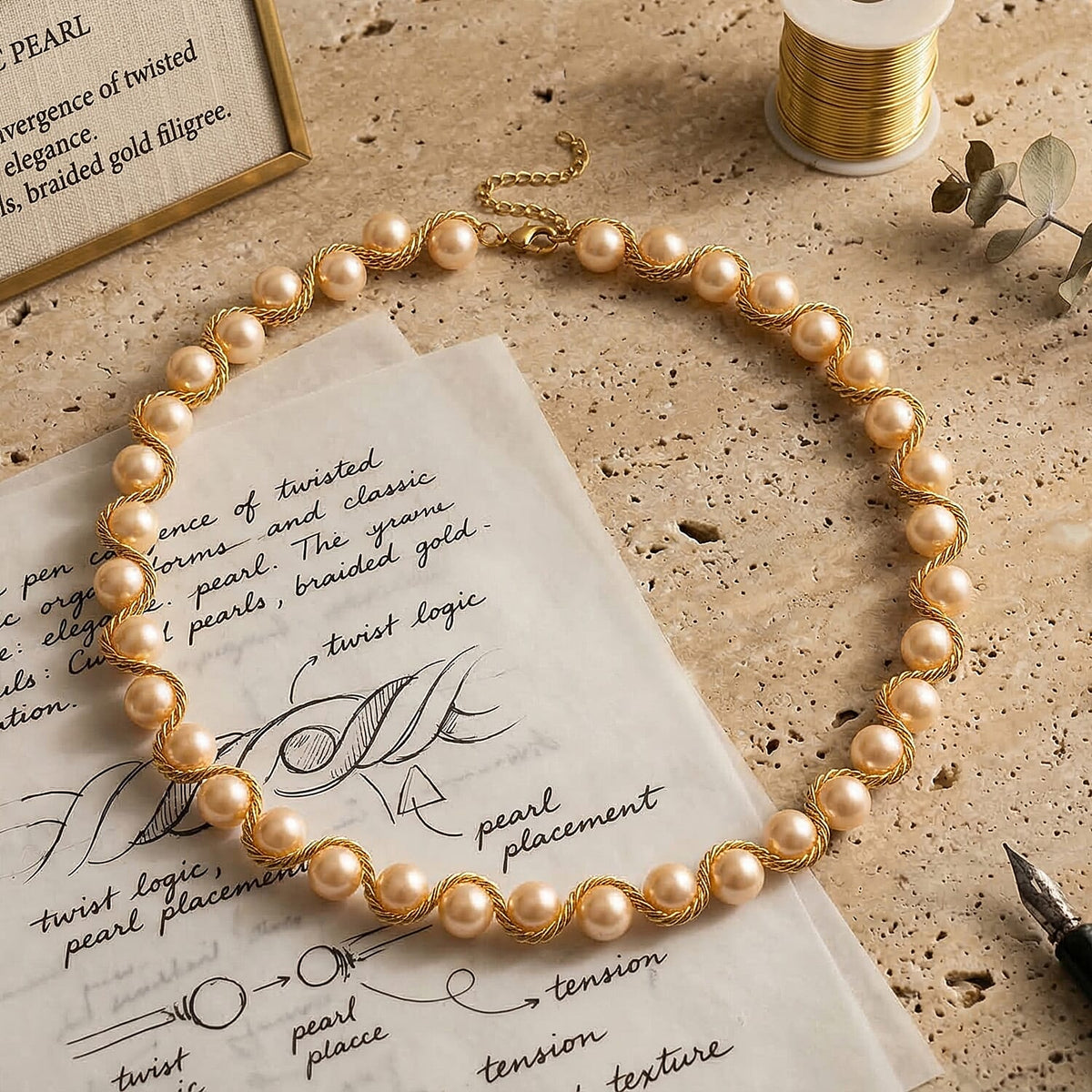The Exotic Collection - Mother of Pearl Rope Necklace With Lobster Claw Clasp (Size - 19.5+2 EXT) - Golden V32514703 3