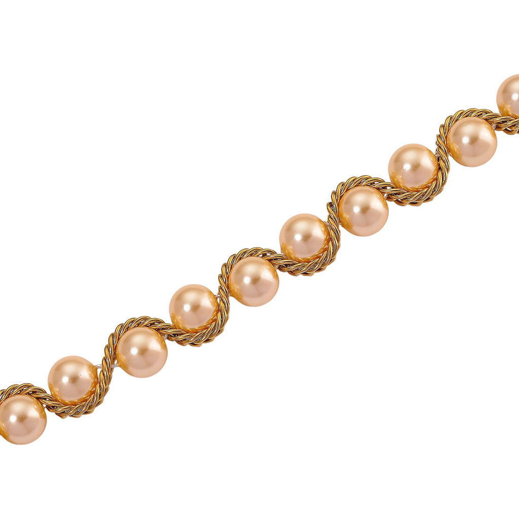 The Exotic Collection - Mother of Pearl Rope Necklace With Lobster Claw Clasp (Size - 19.5-2 EXT) - Golden