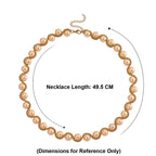 The Exotic Collection - Mother of Pearl Rope Necklace With Lobster Claw Clasp (Size - 19.5-2 EXT) - Golden
