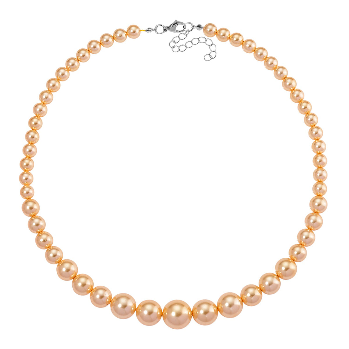 Golden Shell Pearl Necklace (Size 20 + 2 Ext) with Lobster Clasp 290.00 Ct. 8193841 7