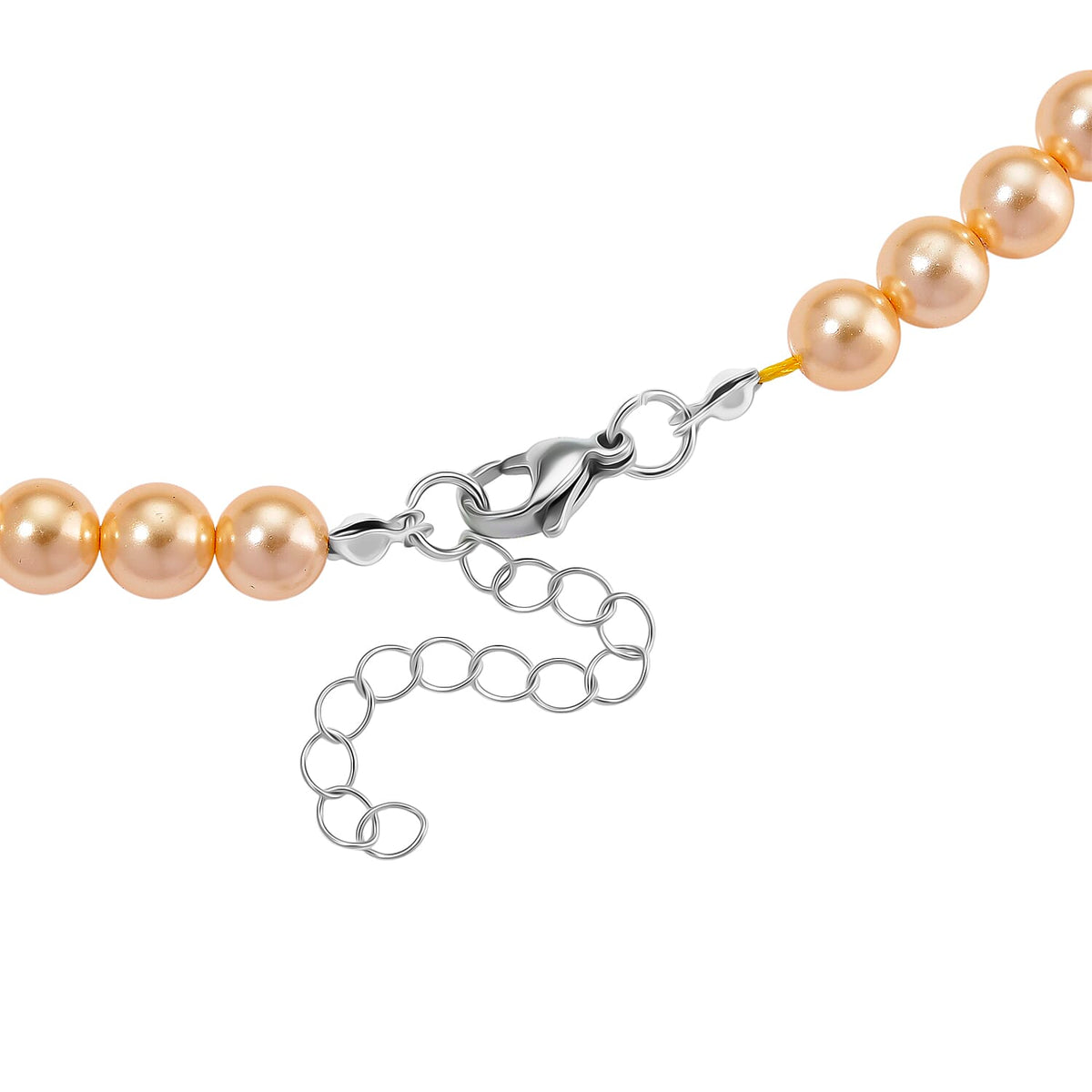 Golden Shell Pearl Necklace (Size 20 + 2 Ext) with Lobster Clasp 290.00 Ct. 8193841 11