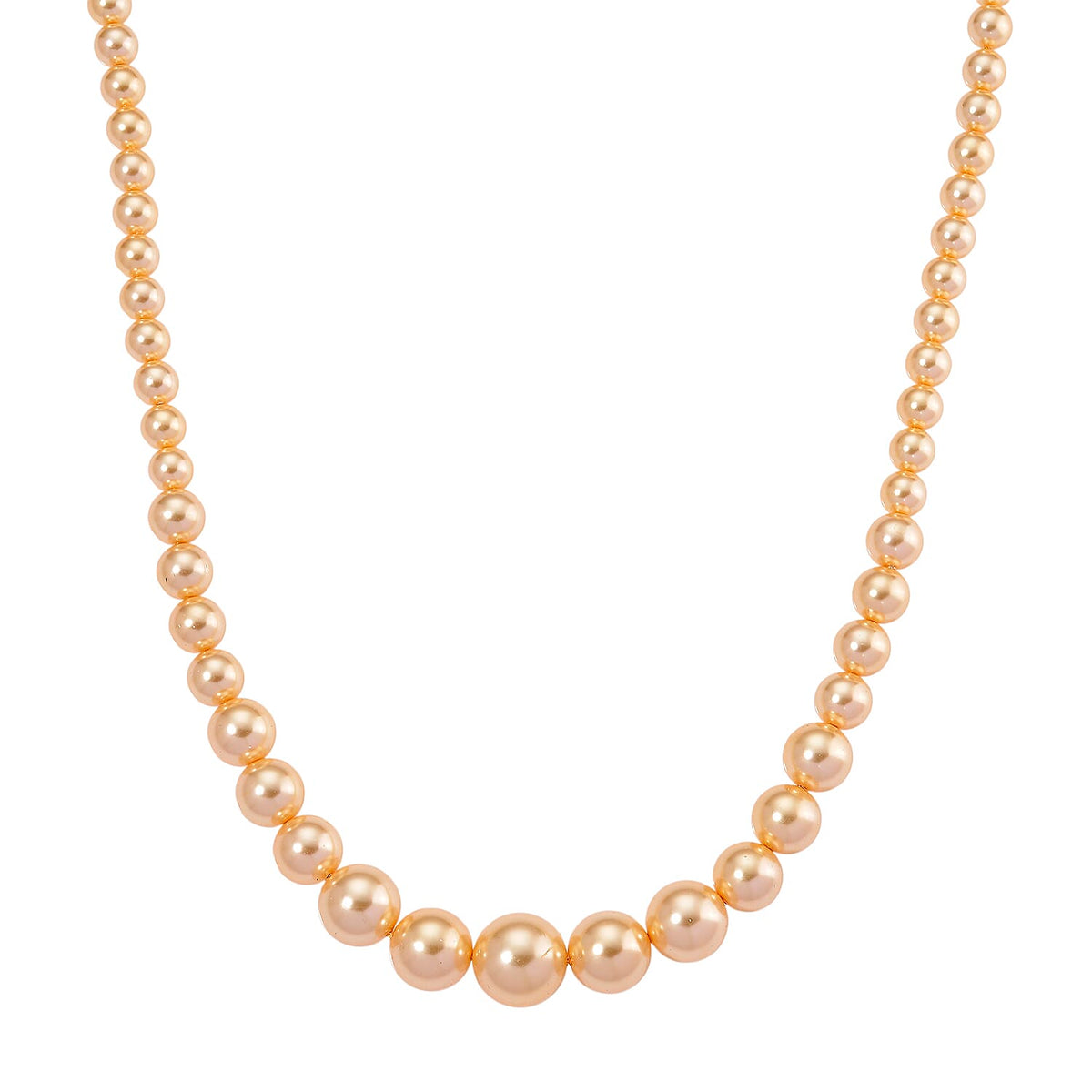 Golden Shell Pearl Necklace (Size 20 + 2 Ext) with Lobster Clasp 290.00 Ct. 8193841 2