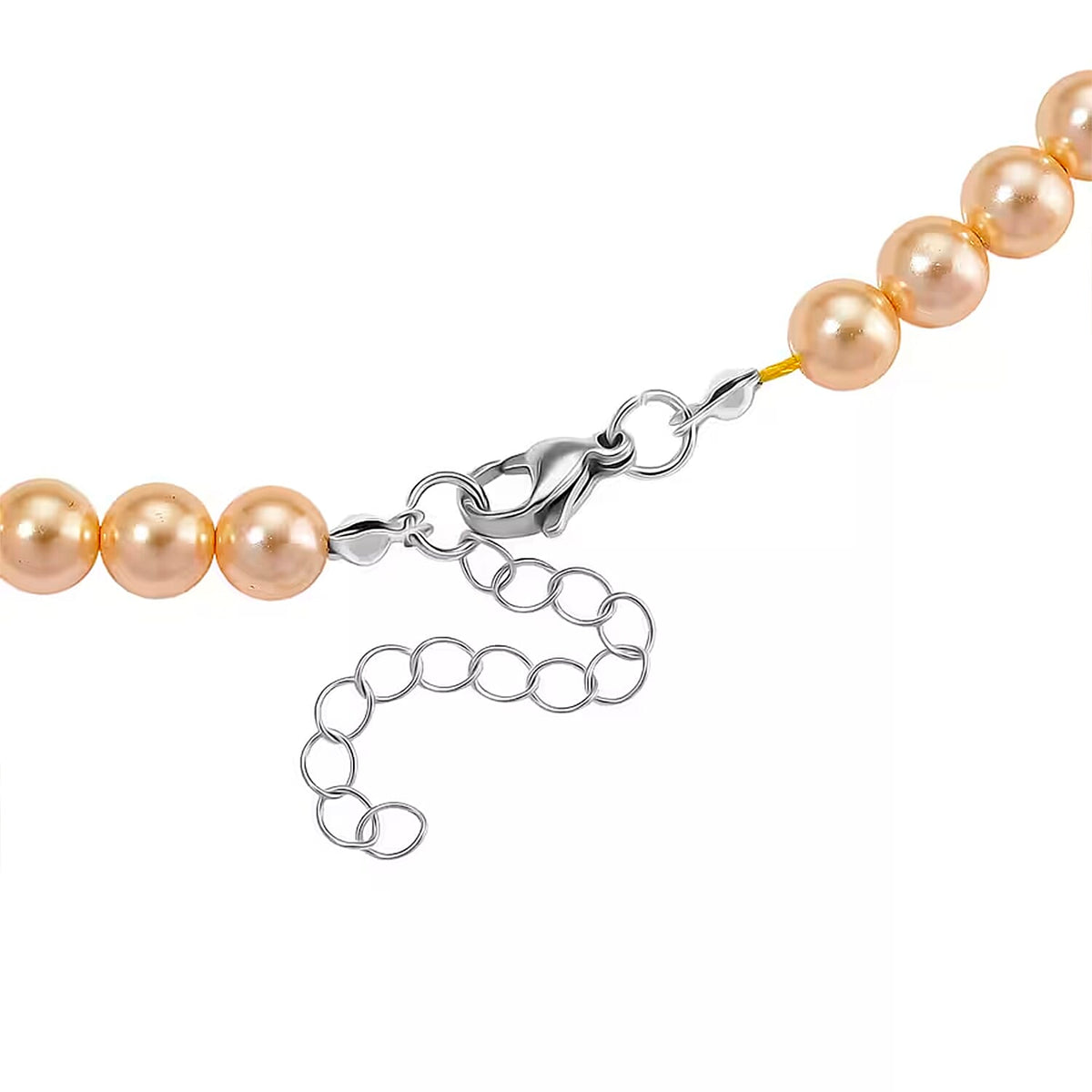 Golden Shell Pearl Necklace (Size 20 + 2 Ext) with Lobster Clasp 290.00 Ct. 8193841 12