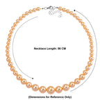 Golden Shell Pearl Necklace (Size 20 - 2 Ext) with Lobster Clasp 290.00 Ct.