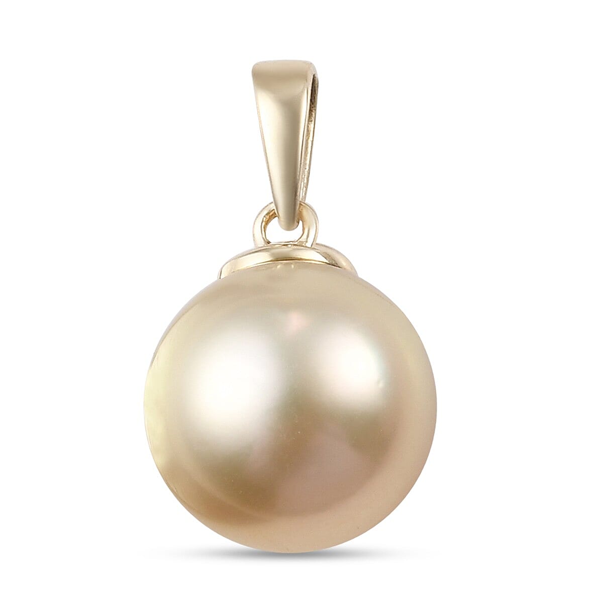 Golden South Sea Pearl Pendant in 9K Yellow Gold 3818706 0