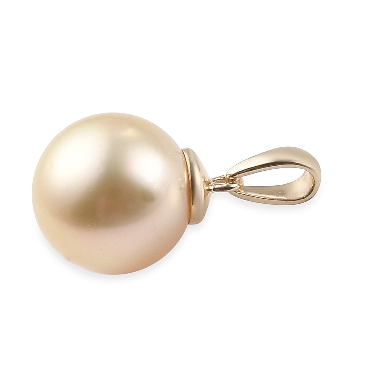 Golden South Sea Pearl Pendant in 9K Yellow Gold 3818706 4