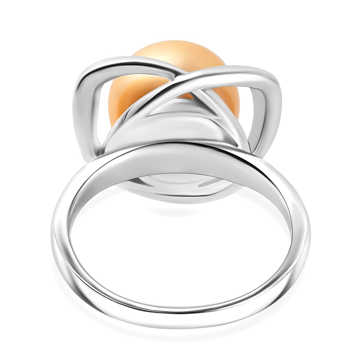 Golden South Sea Pearl Ring in Platinum Plated Sterling Silver 8.23 Ct 3853518 9