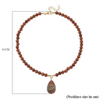 Golden Sunstone Seahorse Necklace (Size 18 - 2 Ext) with Lobster Clasp 230.00 Ct.