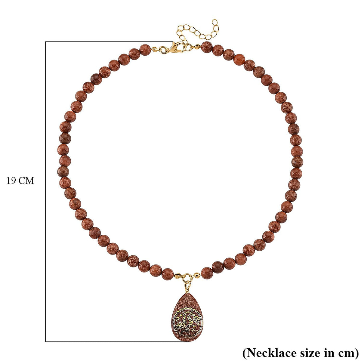 Golden Sunstone Seahorse Necklace (Size 18 - 2 Ext) with Lobster Clasp 230.00 Ct. V32755013 6