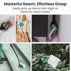Grabber Tool with Magnet and LED Light (Length-82 cm) 3xLR44 Batteries (Incl.) - Green