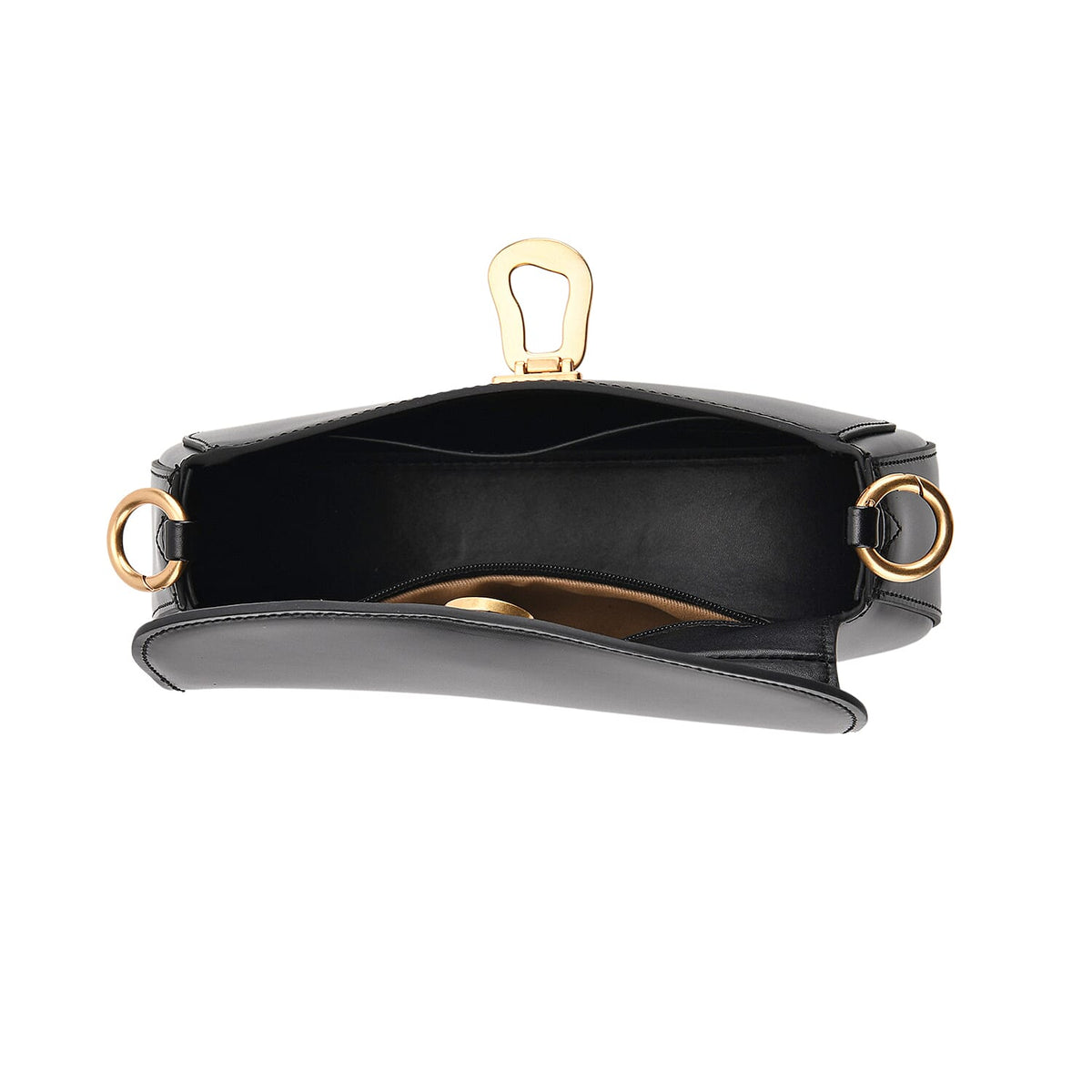 Grand Pelle Genuine Leather Saddle Crossbody Bag - Black 8243642 7