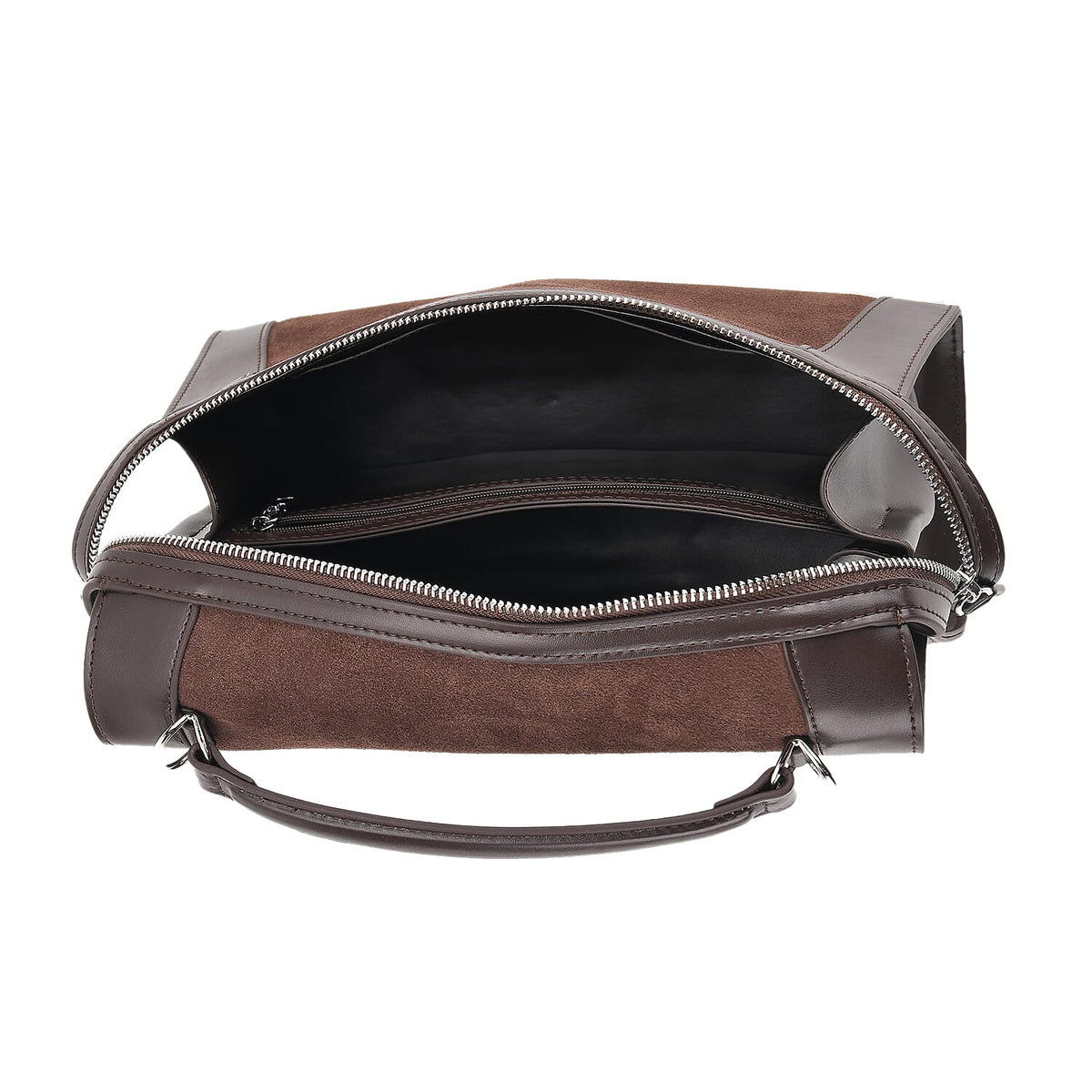 Grand Pelle Genuine Leather Satchel Handbag with Shoulder Strap - Coffee 8250135 6