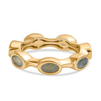 Grandidierite Band Ring in 18K YG Vermeil Sterling Silver 1.65 Ct