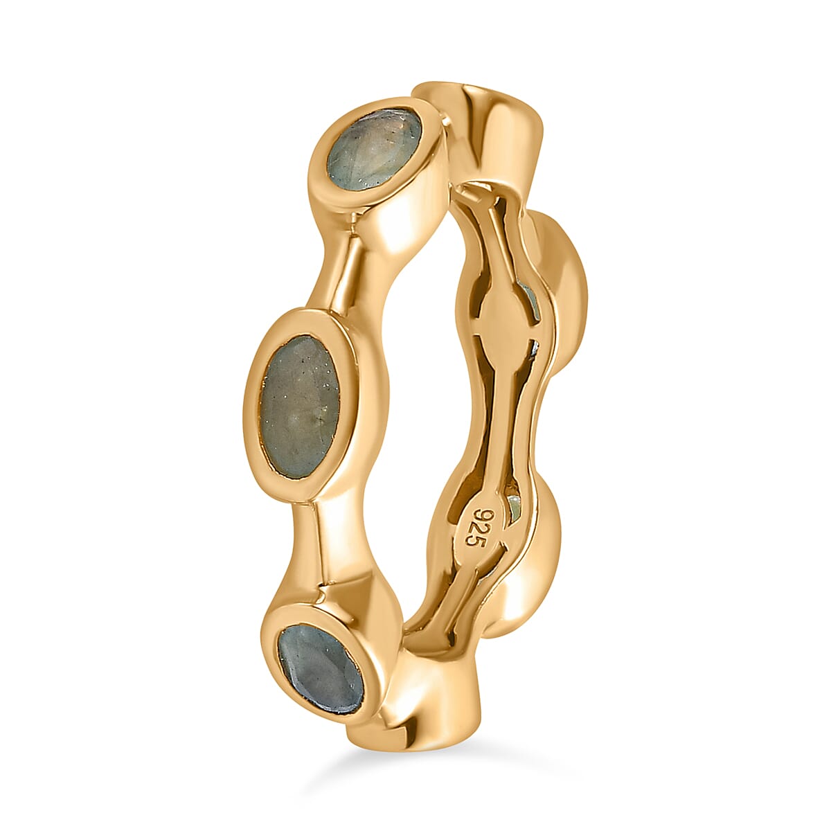 Grandidierite Full Eternity Band Ring in 18K Yellow Gold Vermeil Plated Sterling Silver 1.65 Ct 7783745 4
