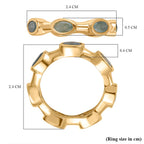 Grandidierite Band Ring in 18K YG Vermeil Sterling Silver 1.65 Ct