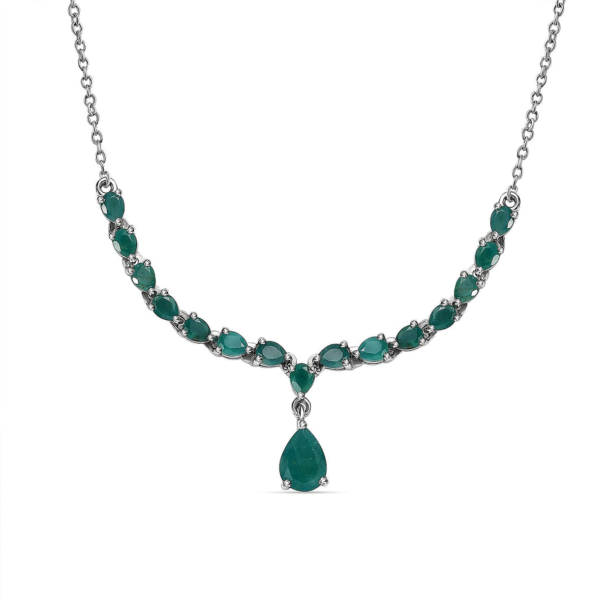 Grandidierite Necklace (Size - 20) in Platinum Overlay Sterling Silver 3.35 Ct, Silver Wt. 6.00 Gms 7570948 0