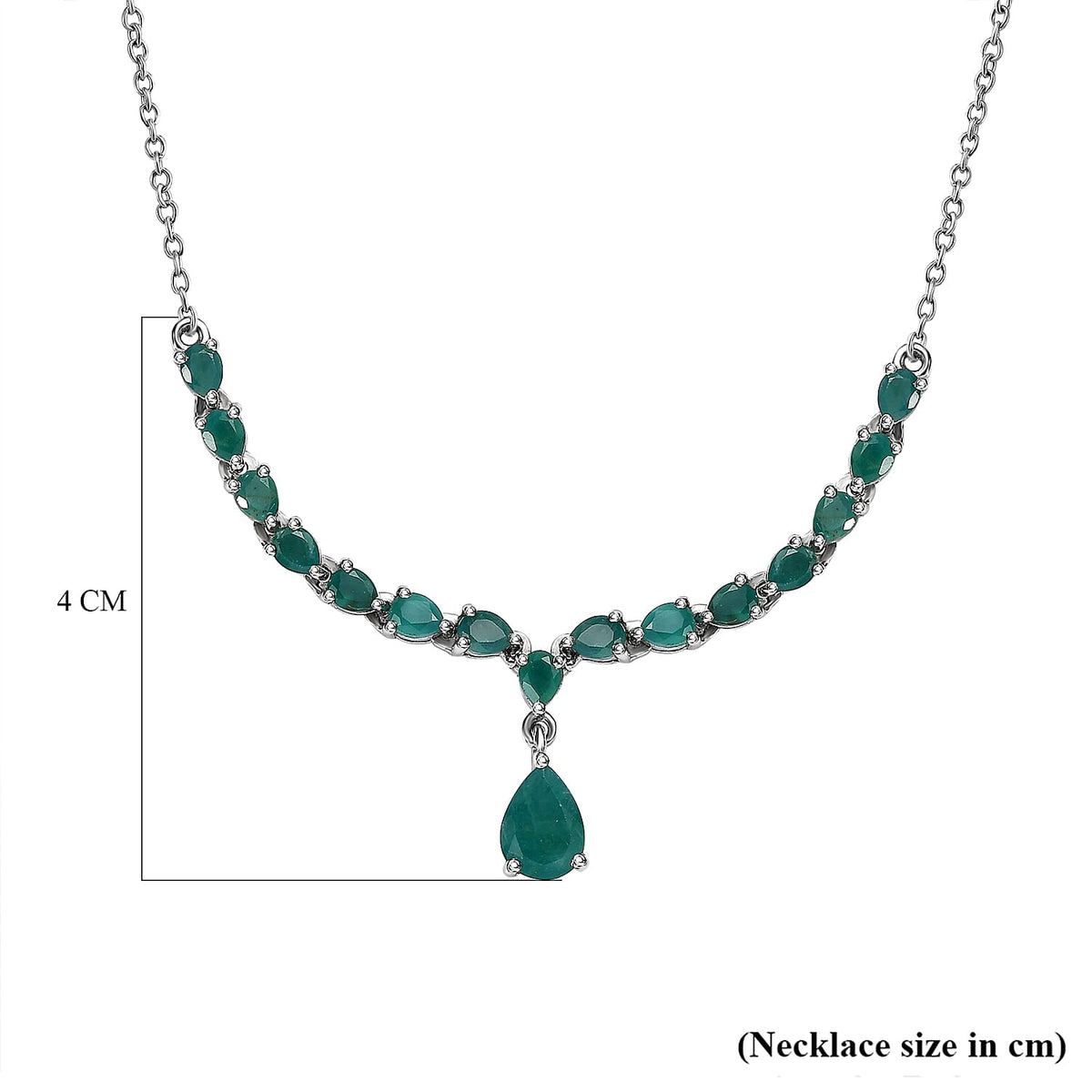 Grandidierite Necklace (Size - 20) in Platinum Overlay Sterling Silver 3.35 Ct, Silver Wt. 6.00 Gms 7570948 5