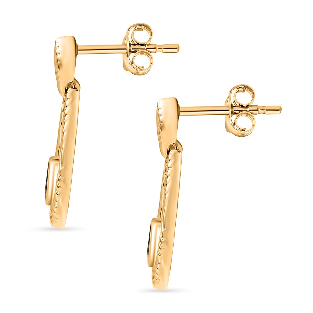 Grandidierite Solitaire Dangle Earrings in 18K Yellow Gold Vermeil Plated Sterling Silver 7801342 3