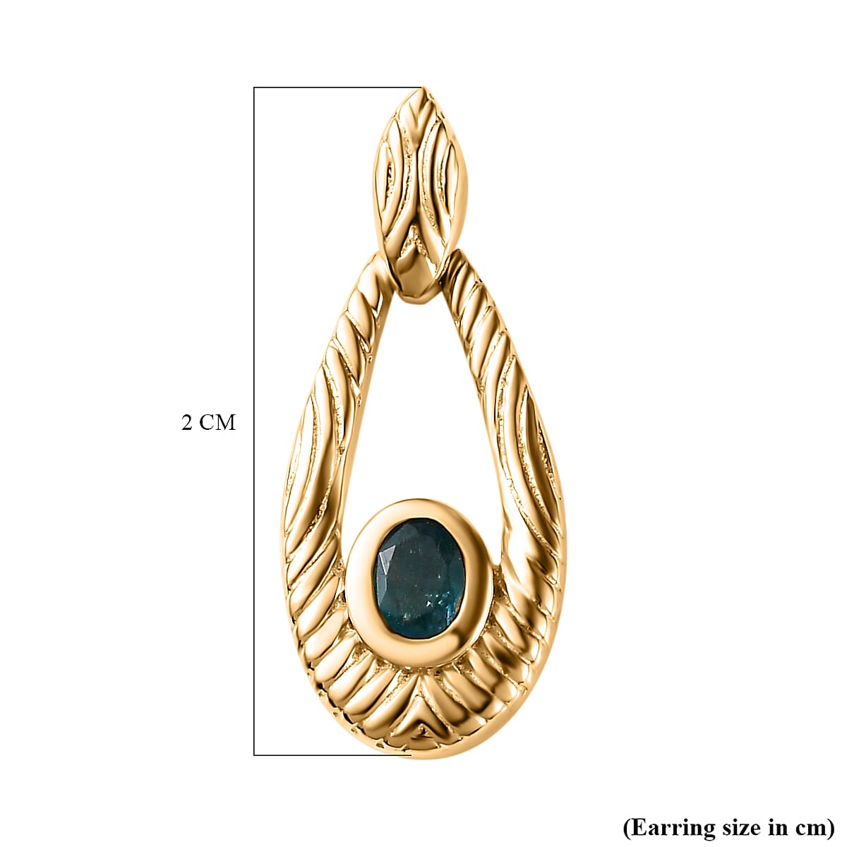 Grandidierite Solitaire Dangle Earrings in 18K Yellow Gold Vermeil Plated Sterling Silver 7801342 5
