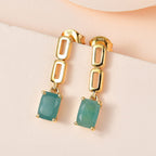 Grandidierite Dangle Earrings in 18K Yellow Gold Vermeil Plated Sterling Silver 2.03 Ct