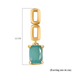 Grandidierite Dangle Earrings in 18K Yellow Gold Vermeil Plated Sterling Silver 2.03 Ct